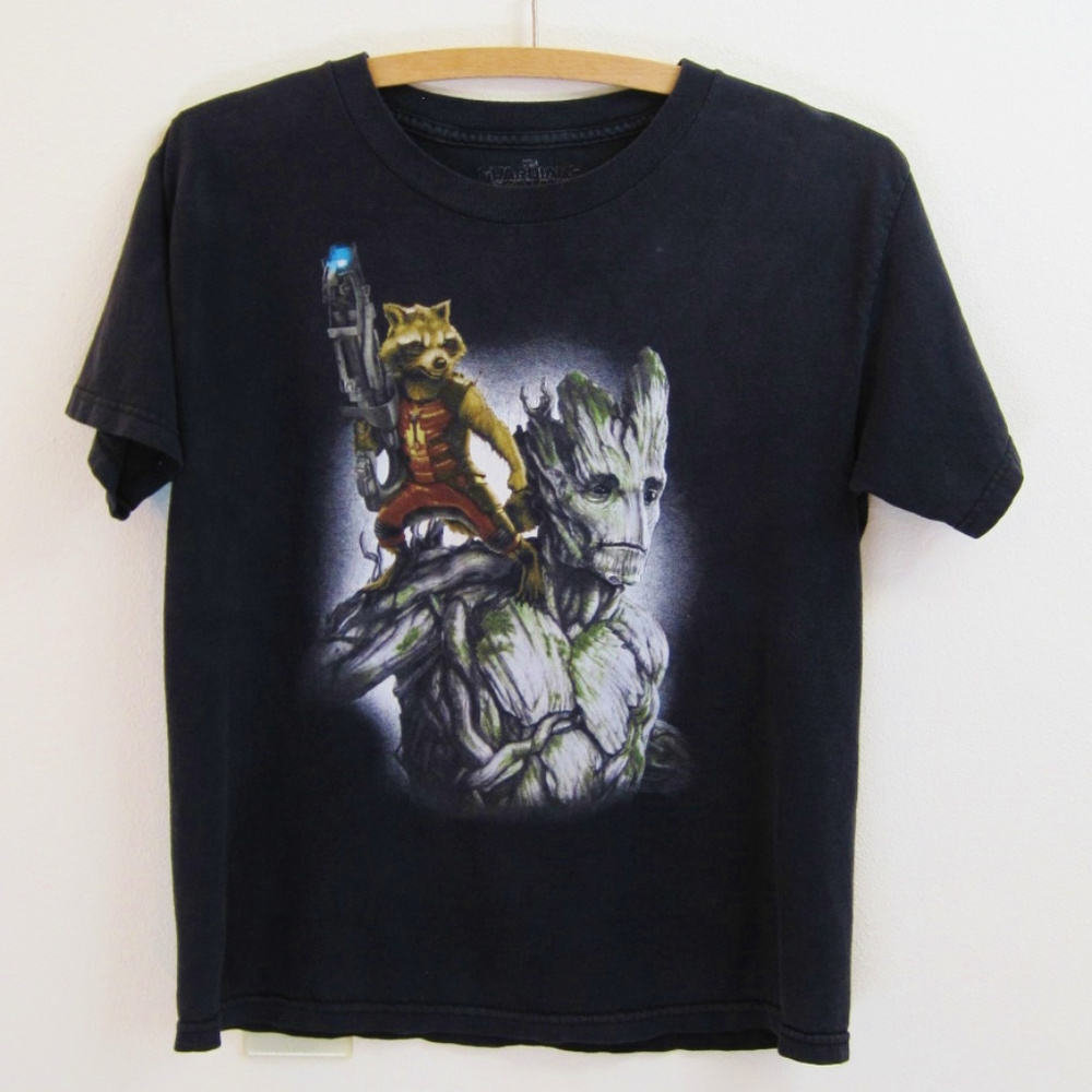 Guardians Of Galaxy T-Shirt-Groot-Rocket Raccoon